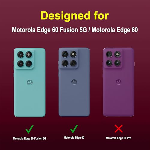 Image of amazon basics Back Case Cover for Motorola Edge 60 Fusion 5G | Compatible for Motorola Edge 60 Fusion 5G Back Cover | Liquid Silicon Magic Case with Camera Protection | Plum