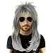 70s 80s Grey Gradient Mullet Wigs Rock and Roll Wigs for Men Shoulder Length Natural Looking Heat Resistant Synthetic Fiber Movie Cosplay Wig