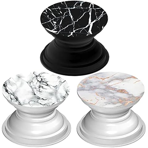 Universal Phone Bracket Holder for Smartphones and Tablets 3 Pack - Marble Rose Gold Black White Cover