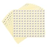 PATIKIL 10 Fogli Adesivi Numerati Da 41 A 50 Adesivi Rotondi 0.5 Pollici Etichette Piccole Autoadesive Per Organizzare Magazzino Inventario (Totale 1320 Pezzi, Ogni Numero Per Foglio)