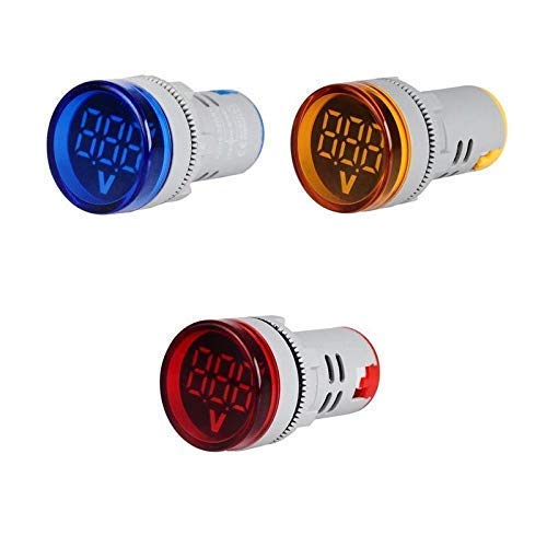 KAMCON™ Voltmeter Signal Lights Digital Display Gauge Volt Voltage Meter Indicator Lamp Tester Measuring Range AC 20-500V (1 Set of RYB) (B08MKVGFQ5) Amazon Price History, Amazon Price Tracker