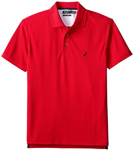 Nautica Men's Trim Fit Solid Tech Pique Polo Shirt