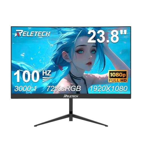 Image of 23.8 Inch 100Hz Curved Monitor, FHD (1920 x 1080) VA Panel 3000R, 3000:1 Contrast Ratio, Support Freesync, HDMI Ports Suitable for Gaming and Office Work (L25K60)
