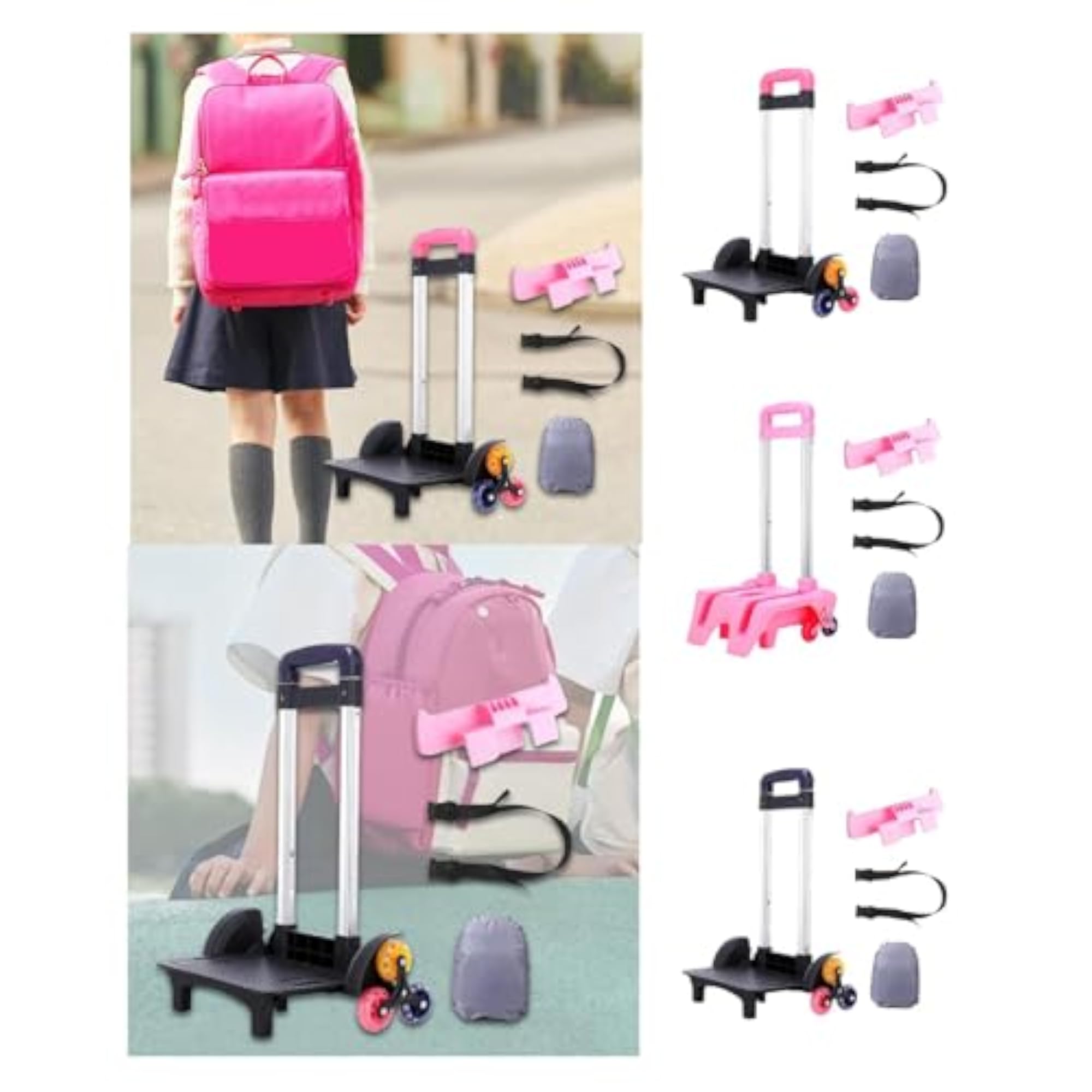 Backpack Trolley Compact Smoothly Luggage Cart for Bags