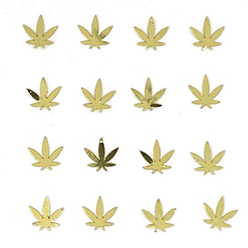 Confetti Marijuana Leaf 3/8" Gold - 2 Half Oz Bags (1 oz) #9712 Q01 3 Confetti Marijuana Leaf 3/8" Gold - 2 Half Oz Bags (1 oz) #9712 Q01 - Image 4