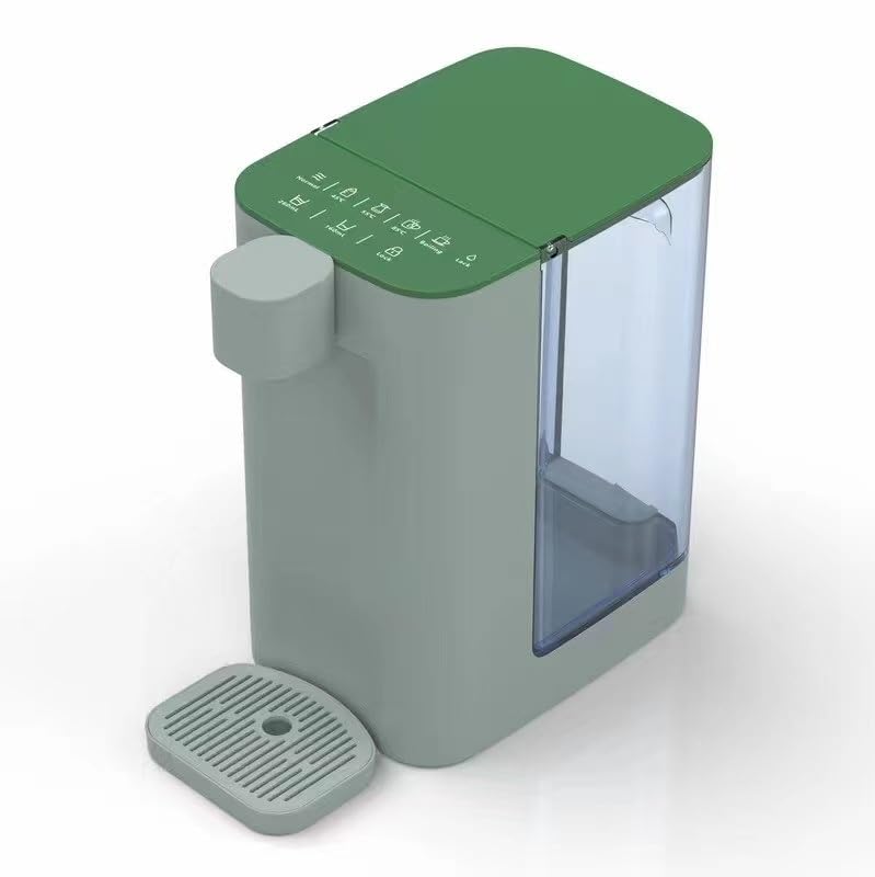 Distributore di acqua calda istantanea portatile, 5 impostazioni di temperatura blocco automatico, riscaldatore desktop compatto per la bottiglia del bambino del tè del caffè, blu, 1.5kg design legger