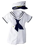 Baby Toddler Boys Nautical Sailor Short Suit Set with Hat