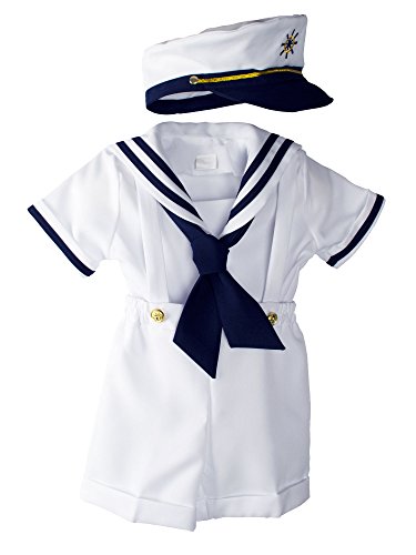 Spring Notion Baby Toddler Boys Nautical Sailor Short Suit Set with Hat product thumbnail 11