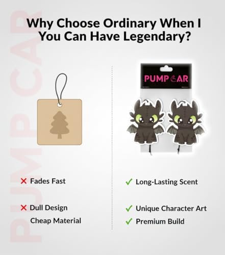 Image of PumpCar 2 pieces toothless double-sided hanging cartoon cherry-scented funny car air freshener Cool hanging for rearview mirror Interior Accessories Gifts