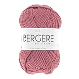 Bergère de France - IMAGE, pelote de laine à tricoter et crochet (50g) 50% de Laine Mérinos - 5,5 mm - Fabriqué en France - Fil épais et doux, idéal pour les torsades - Rose (BRUYERE)