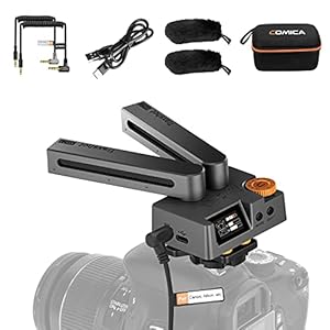 Shotgun Kamera Mikrofon,Comica Traxshot Richtmikrofon für Samsung,iPhone, Huawei,VideoMic kompakt On Camera Mic für Fuji Sony Nikon Kamera,Externes Camcorder Mikrofon für Vlog,Facebook,Interview