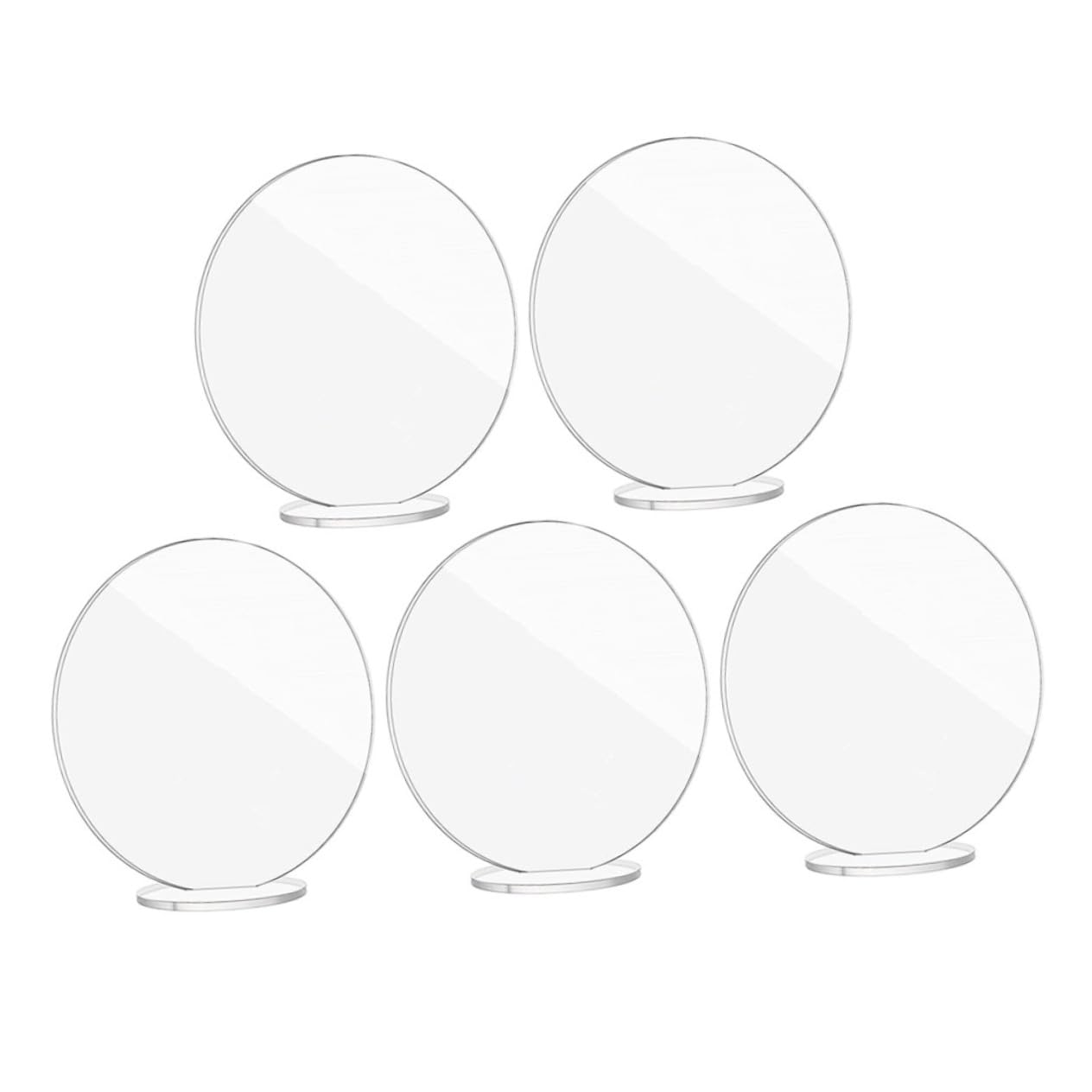 GLEAVI 3 Sätze Runde Transparent Tischkarten Hochzeitsplatzkarten Mit Basis Für Veranstaltungen Für Hochzeiten Partys Und Besondere Anlässe 5 Stück * 3