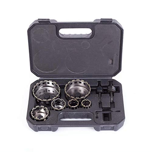 Set de 9 brocas diamantadas para taladro: 25 mm - 73 mm, para azulejos, mármol, vidrio y cerámica miniatura 1