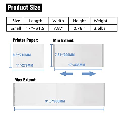Expandable Closet Shelves, Heavy-Duty Metal Closet Shelf, Adjustable Closet Organizers And Storage Shelves For Wardrobe, Kitchen Locker, Under Sink Organize And Shoe Rack (Small-L:17"~31.5"/W:7.87") #TOP1