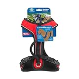 PetSafe EasySport Harness - Durable Padded Fabric, Adjustable Elastic Neckline, Rear-Leash Attachment & Nighttime Reflective Visibility - No Choke or Gag Secure Fit - Extra-Small - Red