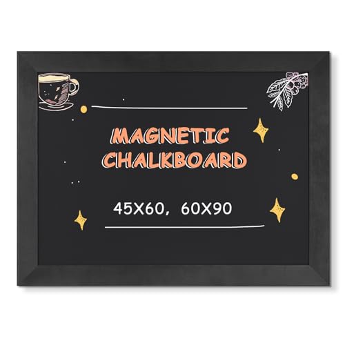 Tableau magnétique en bois pour menu de café et mur de cuisine 90x60