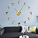 mazhant Kick-Boxing DIY Horloge Murale Combat Murale Art Quartz Acrylique Miroir Autocollant Montre Kick Boxing Coach Cadeau   Gymnase Décor 47Inch