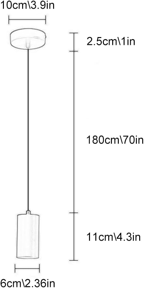 Small Ceiling Light Cylinder Metal Hanging Lamp Shade Kitchen Island Lighting Fixture Modern Suspended Lamps Gu10 Mini Chandeliers for Dining Room Bedroom/White