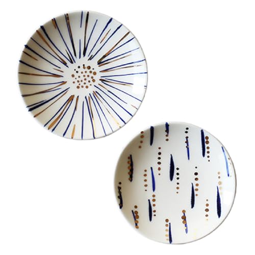 Teshio テシオ 金群青 豆皿 2枚組