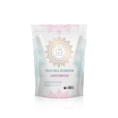 7C Tiger Milk Mushroom | 30 High Strength Tigers Milk Mushroom Supplement - 400mg TMM Extract per Serving | Mush Capsules | Non-GMO Gluten Allergen Free | Manufactured in The UK