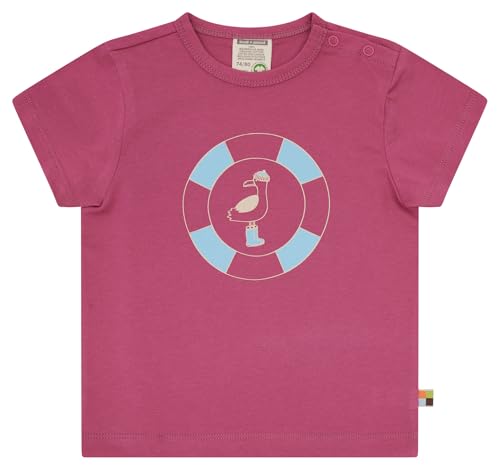 T-shirt fille anti-irritation en coton bio GOTS imprimé loud + proud