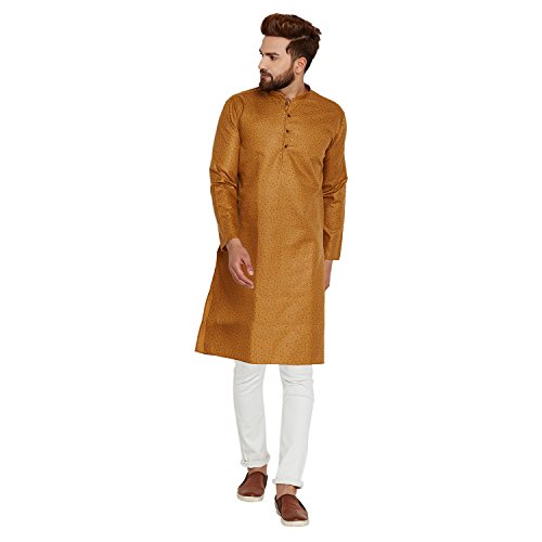 Kurta transpirable de lino contra el calor Sojanya marrón 3