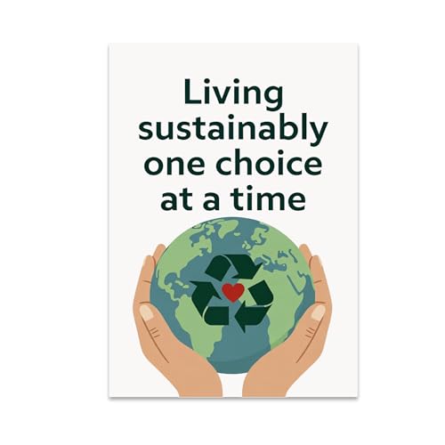 Eco-Conscious Wall Art Poster Print - Living Sustainably One Choice