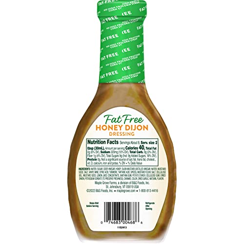 Image of Maple Grove Farms Fat Free Salad Dressing, Honey Dijon, 8 Ounce (Pack of 12)