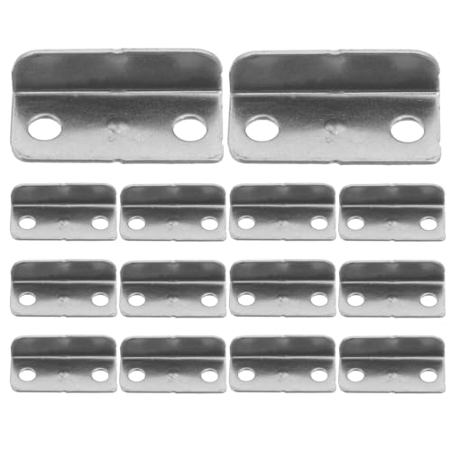 HOMOCONO 20pièces Plaque De Frappe Métal Pour Verrou De Tiroir Lot De Équerres Fer Pour Armoire Et Mobilier Installation Facile Et Pour Sécuriser Vos Espace De Rangement