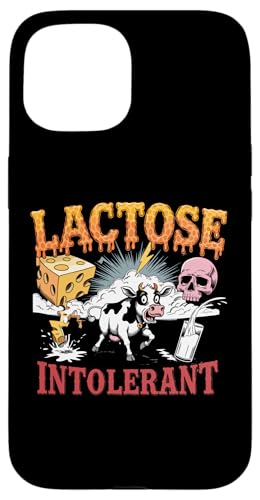 Lactosa Intolerante Meme Producto Lácteo Leche Queso Vaca Carcasa para iPhone 15