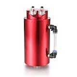 Dromedary Red Aluminum Oil Reservoir Catch Can Tank Kit Breather Filter Baffled