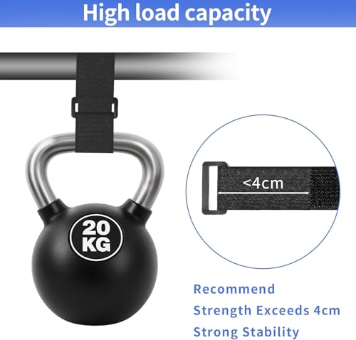 1 pulgada x 32 pies Cinturones de Nylon Resistente con 50 Hebillas, Cortables a Medida, Correas de Gancho y Bucle Negras, Reutilizables para Organización de Cables y Almacenamiento miniatura 4