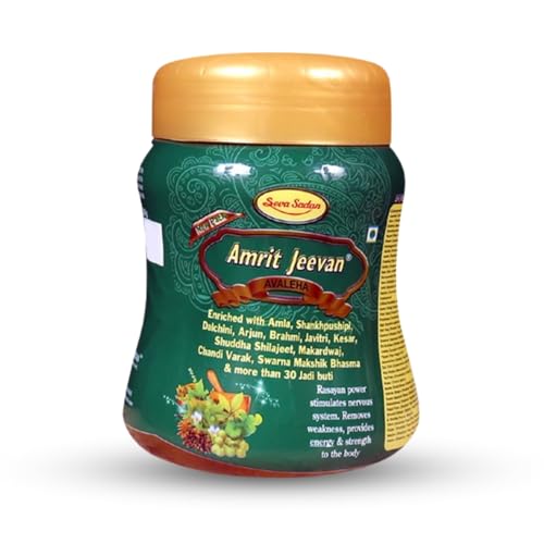 Image of Seva Sadan Amrit Jeevan (Avaleha) 500g - Ayurvedic Health Chyawanprash with Premium Herbs & Shashtrokt Bhasmas for All Ages