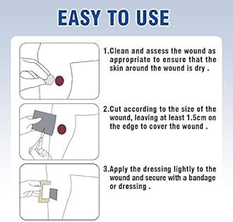 Ag Silver Calcium Alginate Wound Dressing Pads, 4''x4'' Patches, 10 Individual Pack, Soft Silver Dressings for Wound Care, Gentle Highly Absorbent Dressing, Non Stick Gauze Pads for Wounds