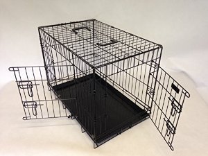 30" strong dog cage black powder coated by Doghealth