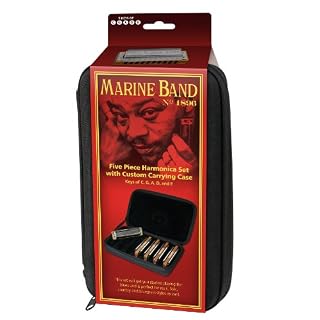 Hohner MBC5 Marine B- 1896 5 Pack Harmonicas Includes Keys G, A, C,D & E (Black) - Les Beatles, Paul McCartney, John Lennon, RIngo Starr, George Harrison Hohner MBC5 Marine B- 1896 5 Pack Harmonicas Includes Keys G, A, C,D & E (Black) – Image 2