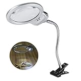 Gafas Lupa: 2 luces LED aseguran que pueda trabajar bajo un entorno de luz insuficiente. Ideal para personas involucradas en trabajos finos como monedas, sellos, joyas, bordados, etc.