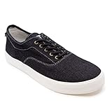 Nautica Men's Lace-Up Material Boat Shoe, Casual Loafer, Fashion Sneaker, Low Top Active-Landen-Blac