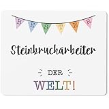 JUNIWORDS Mauspad Mousepad, Bester Steinbrucharbeiter der Welt (5720598)