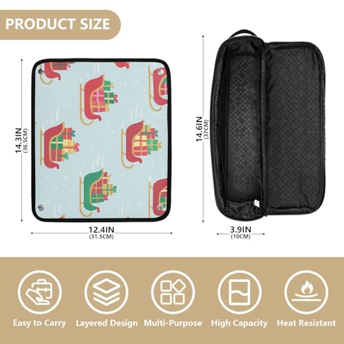 Bolsa de viaje GuoChe para herramientas de cabello y tapete resistente al calor miniatura 4