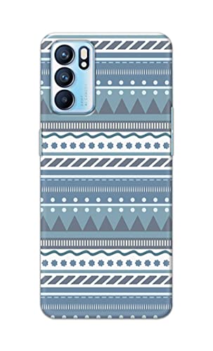 Image of Printed Hard Back Cover Case for Oppo Reno6 5G | Oppo Reno 6 5G Back Cover (Seamless Geometric Tribal Pattern) -1803