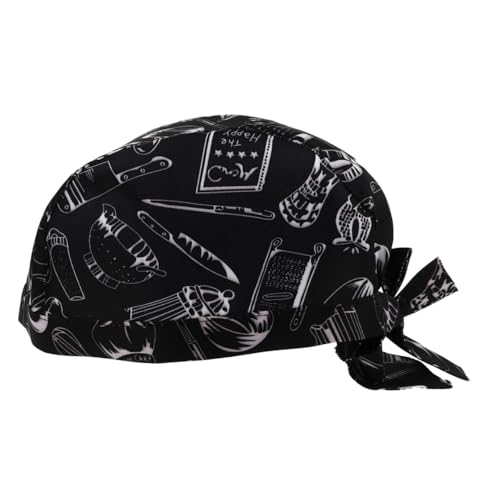 Casquette noire de serveur ajustable en coton pour éviter la transpiration