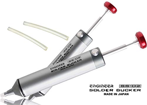 Engineer Solder Sucker SS-02 Set of 2 with 2 extra Silicon Tips! Japanese Desoldering kit