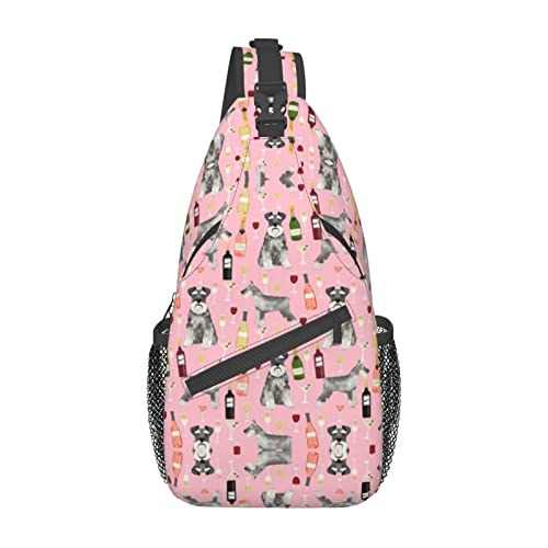 Sac poitrine Schnauzer noir pour emporter vos affaires en voyage