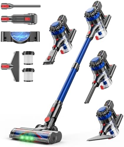 KARDV Cordless Vacuum Cleaner, 500W/40Kpa Vacuum Cleaners for Hom...
