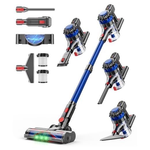 KARDV Cordless Vacuum Cleaner, 500W/40Kpa Vacuum Cleaners for Home, 60Mins Stick Vacuum with LED Display, Anti-Tangle & Wall Mount Charging, 8 in 1 Lightweight Vacuum for Hard Floors Carpet Pet Hair