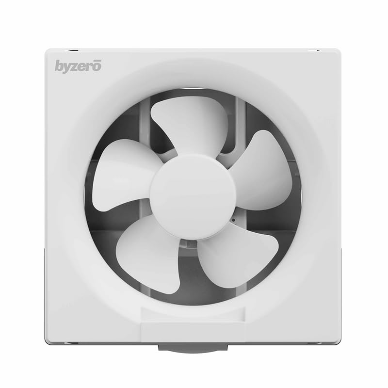 BYZERO Exhaust Fan 8 Inch for Kitchen, Bathroom, Office, Toilet Ventilation Fan, Strong Air Suction, RPM - 1300, 2 Yrs warranty, Cut Out 245mm - Bright White (Pench) 1