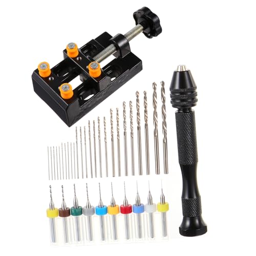 Mini forets 0.3-1.2 mm avec mini étau pour perçage manuel de précision - 2
