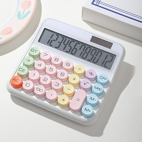 Calculadora de escritorio de 12 dígitos con pantalla LCD grande de 5 pulgadas para oficina 2