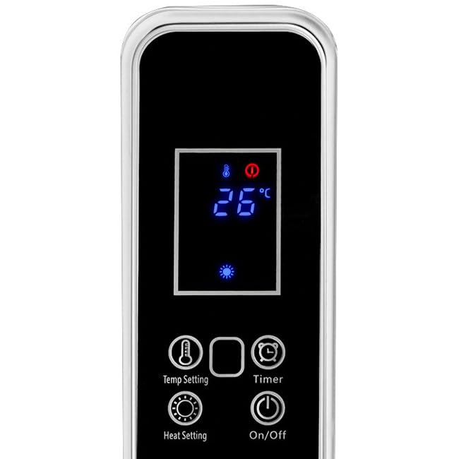 Suinga Radiador de MICA 2000 W, Temperatura de ajuste digital de 18 a 30°C, Conexión WIFI mediante APP [Color Negro]